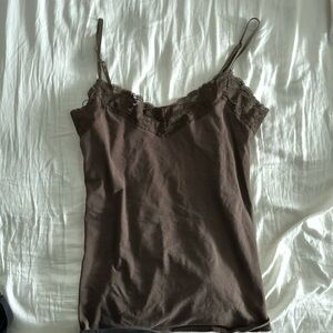 Vintage Old Navy Brown Lace cami top